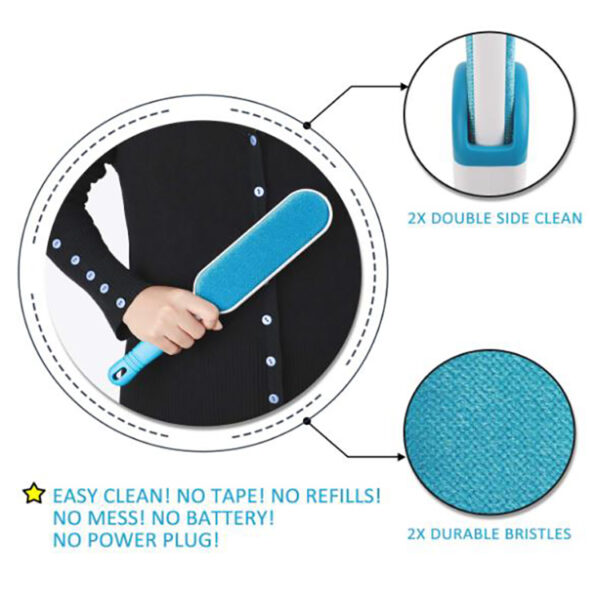 SE-PG-003-10 Double-Sided Pet Hair Fur Remover Brush