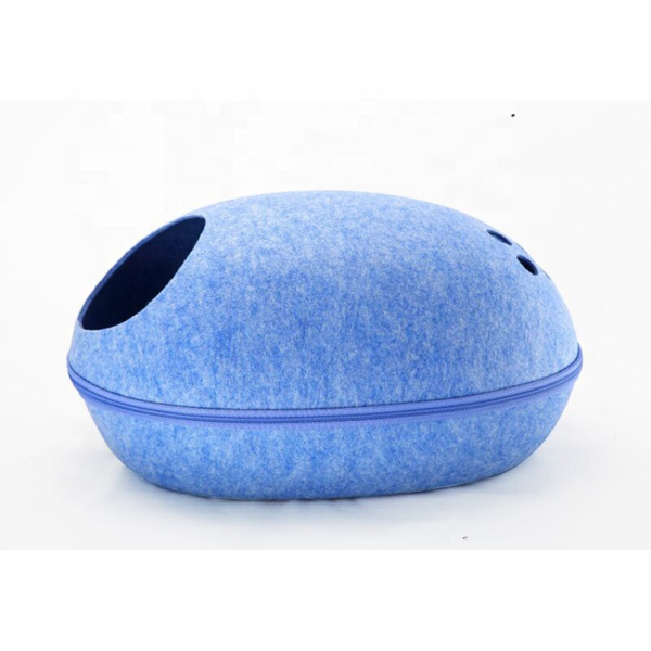 PB007 portable creative mini zipper egg shape cat bed (2)