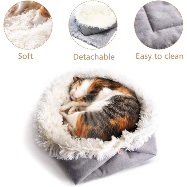 PB009 2 in 1 Soft Plush Blanket Foldable Pet Mat (6)