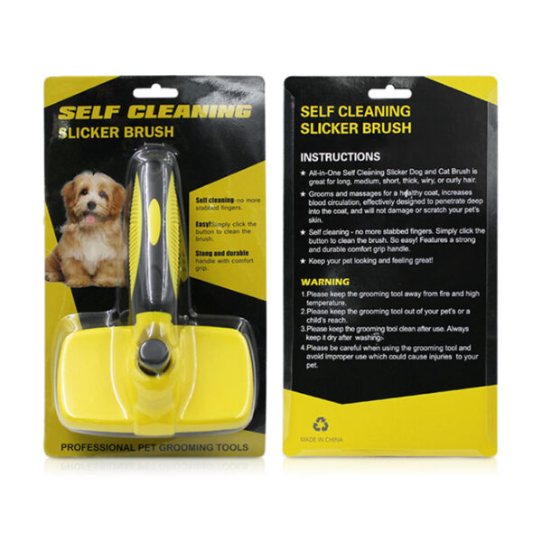 SE-PG-010-5 Pet Grooming Self Cleaning Slicker Brush