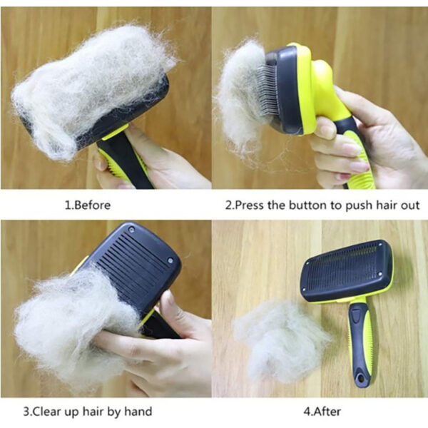 SE-PG-010-3 Pet Grooming Self Cleaning Slicker Brush