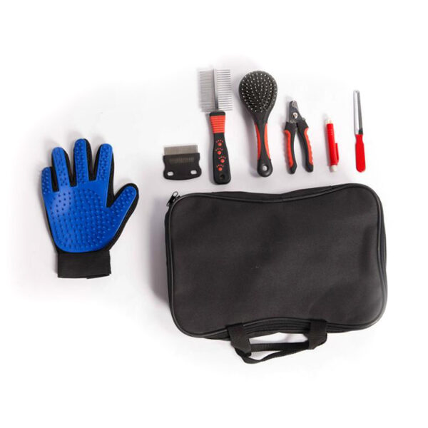 SE-PG-013-2 Dog Brush Glove Kit Pet Grooming Kit Bag