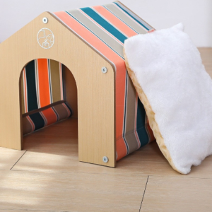 SE PB086 Wooden & Oxford Cloth Cat Bed (1)