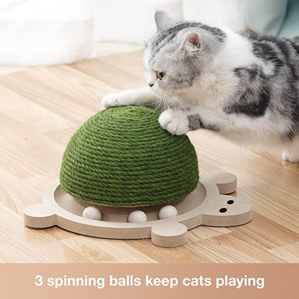 SE PT053 Cat Toy Wooden Track Balls Scratching Pad (1)