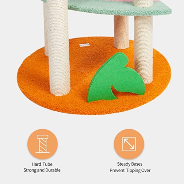 SE PCT161 Multi Level Cat Tree Cat Tower With Fruit Shaped (2)