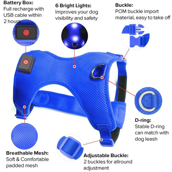 SE-PC024 Pettorina per cani a LED 2